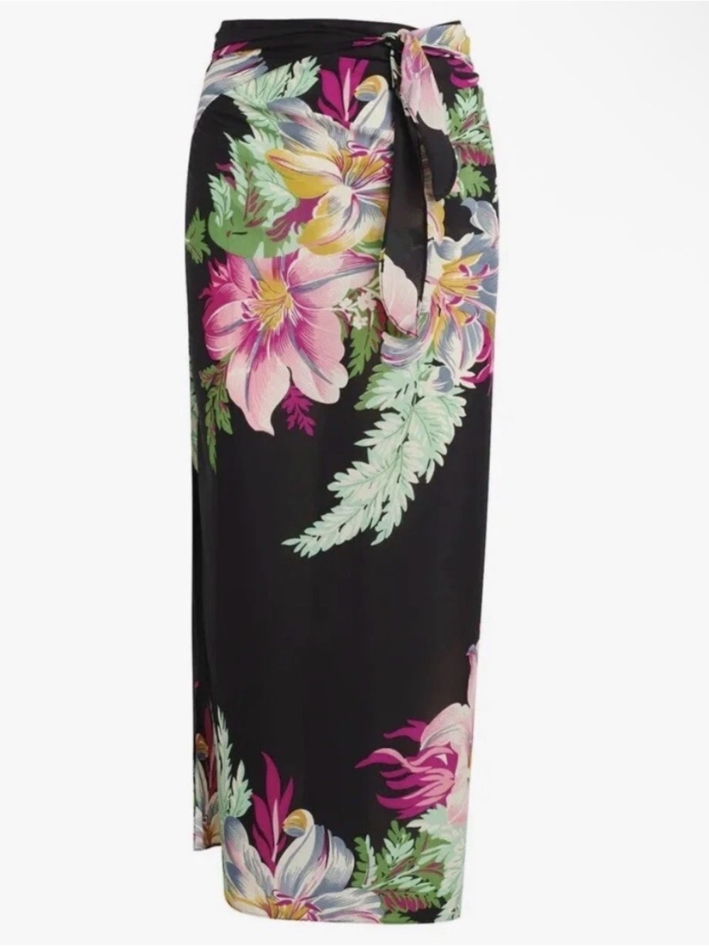 Walter Baker Paradise Sarong O/S Grand Magnolia Floral Resort Cover Up